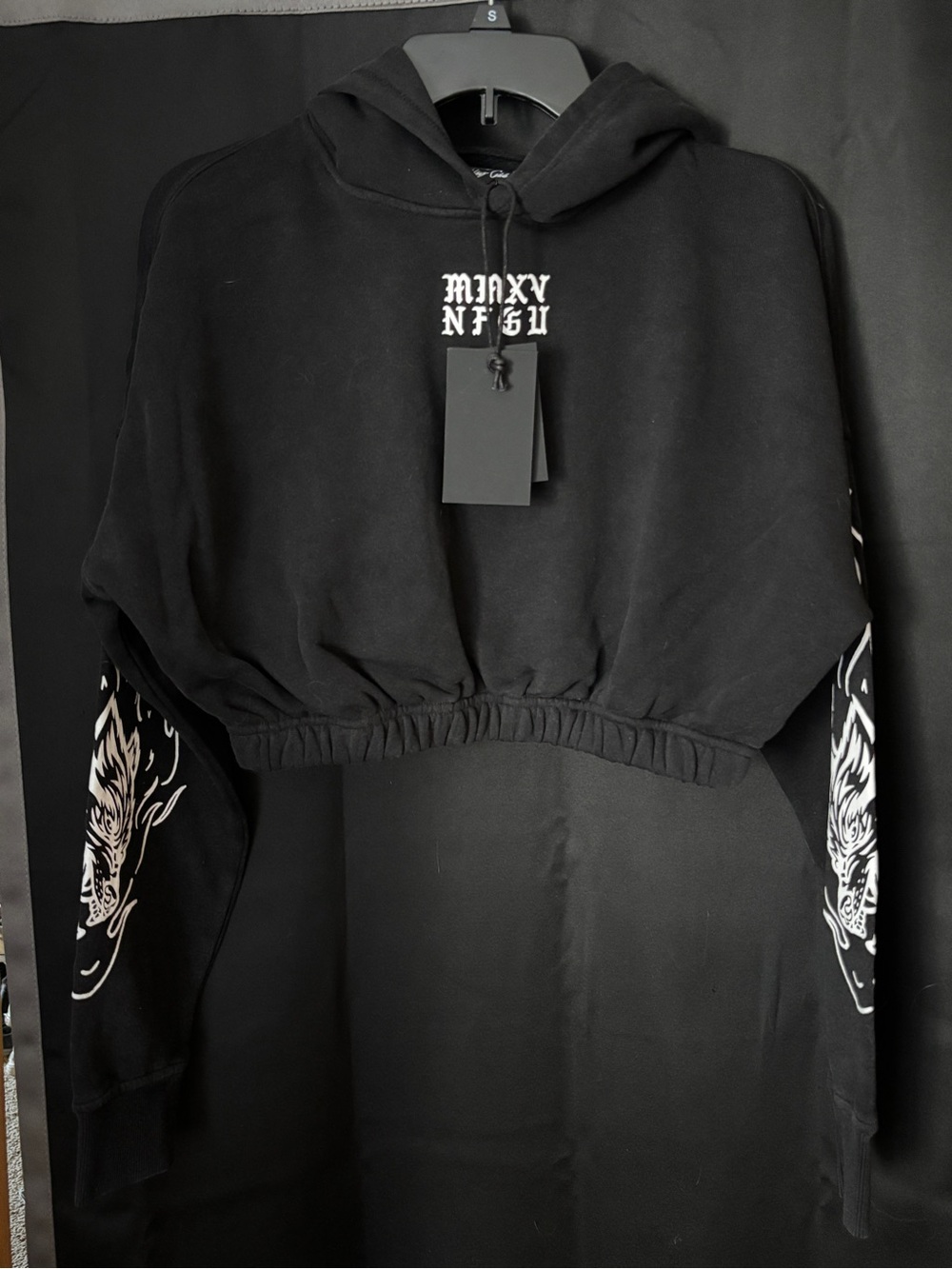Sz Sm NWT Women Darc Sport Cropped Hoodie Valhalla SHE MMXV NFGU - Picture 2 of 10